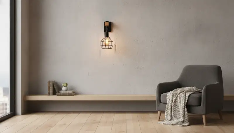 Industrieller Chic trifft Gemütlichkeit: Die dimmbare Vintage Wandleuchte in Schwarz