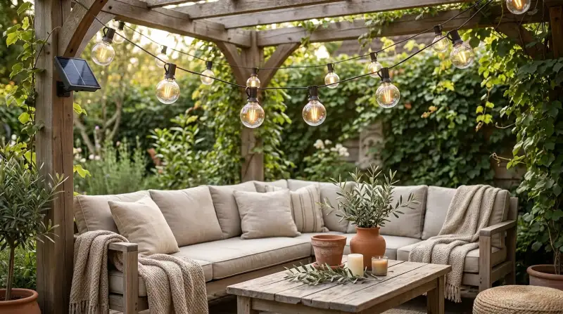 Stimmungsvolle Balkonbeleuchtung