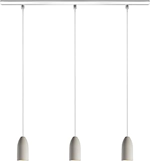 Pendelleuchte 3-flammig dimmbar Esstisch (33 Kabelfarben), Grau, Lampe Esszimmertisch inkl. LED, …