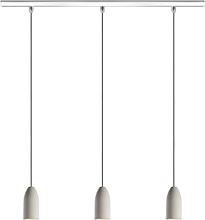 Hängelampe drei Pendel höhenverstellbar Esszimmer (33 Kabelfarben) Beton langer Esstisch LED di…