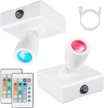 BIGMONAT Kabelloser LED-Strahler, wiederaufladbare Bilderleuchten, 12 Farben, wechselnde Akzentbe…