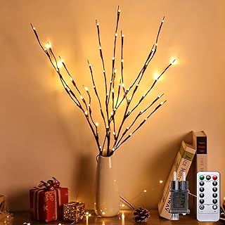 Lichterbaum, 3er Set Led Baum 60 LED 8 Modi mit Stecker, Leuchtbaum Warmweiß Dimmbar, Lichterzwe…