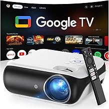 Official Google TV Smart Beamer 4k, HAPPRUN 25000L Full HD Beamer Heimkino mit Dolby Audio, Wi-Fi…