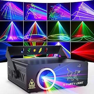 Ehaho DJ Discolicht Partylicht L2700 | 3D RGB Animation DJ Licht mit Mit Dreh-/Zoom & Animationss…