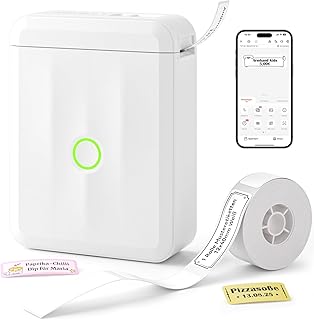 NIIMBOT Etikettendrucker D110 Upgrade, Mini Bluetooth Etikettiergerät Beschriftungsgerät Selbst…