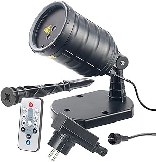 Lunartec Star Shower: Laser-Projektor mit Sternenregen-Lichteffekt, Fernbedien., Timer, IP65 (Las…