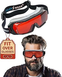 Professionelle OD6+ Laser 532nm Bandbrille,180-540nm Sicherheit für grünen Laser,UV/Violett und…