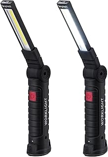 Wigearss 2 Stück LED Arbeitsleuchte Werkstattlampe, Taschenlampe Werkstatt Handlampe COB Inspekt…