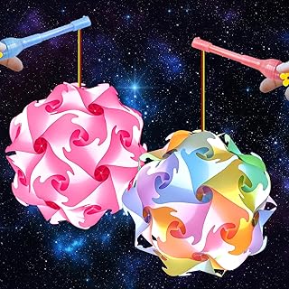 2er Laternen Bastelset Kinder – LED Laterne Bastelmaterial für St Martin mit Laternenstab, 2 Bat…