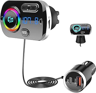 Bluetooth 5.3 FM Transmitter, SONRU Bluetooth Adapter Auto mit Freisprechanlage, [30W PD & 18W QC…