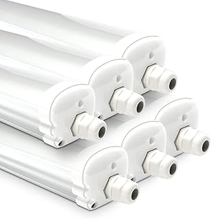 HOFTRONIC – 6er Pack LED Feuchtraumleuchte 120cm IP65-36W 4320 Lumen – 4000K Neutralweiß – Verkn…
