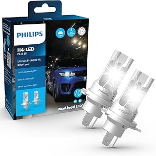 Philips Ultinon Pro6000 Boost gen2 Direct-fit H4-LED Scheinwerferlampe mit Straßenzulassung*, +3…