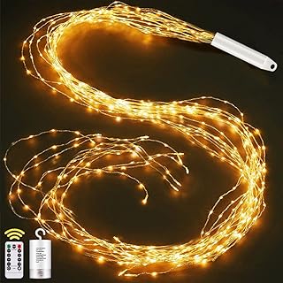 Lichterschweif 1M 100 LED Weihnachtsbeleuchtung mit Batterie, Timer, Fernbedienung, Lichterstrang…