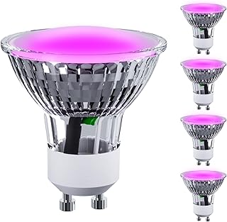 ANTELA LED Pflanzenlampe Gu10 4W 200lm Grow Light für Zimmerpflanze mit PPFD Wachstumslampen, 5PCs