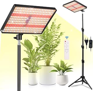 Pflanzenlampe LED mit Ständer UV-IR Vollspektrum 286 LEDs Grow Lampe mit 4/8/12H Timer Dimmbares…