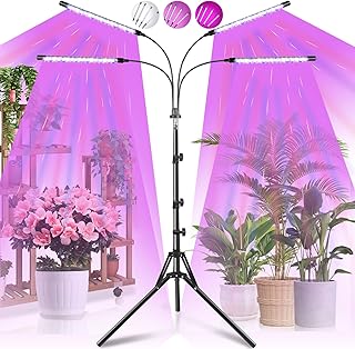 Railee Pflanzenlampe LED Vollspektrum 120 LEDs Grow Lampe Pflanzenleuchte Pflanzenlicht mit Stän…