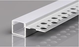 2m LED Alu Profil Unterputz Rigips Trockenbau Schiene Kanalprofil mit Milchglas Abdeckung Kanal S…