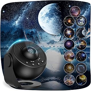 Macchiatto Upgrade sternenhimmel projektor, Galaxy Projector Lamp with 13 Planet Discs, LED Stern…