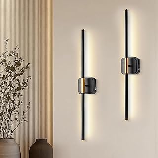 Wandleuchte Innen LED | 3 Farben Akku Dimmbar und Timer Funktion Musik Sync | Kabellose Fernbedie…