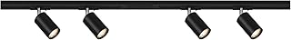 BRILONER – Schienensystem Rail Starterset, 4x GU10 Spots schwenkbar, erweiterbar, Lichtschienensy…