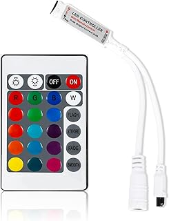 LED Controller, 5V-24V Led Lights Streifen Kontroller, 24 Key IR Remote Controller