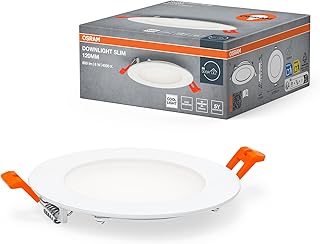 Osram Downlight Slim 120mm, LED Einbauleuchte, 8W, 4000K neutralweiß, 550 Lumen, flaches Design,…