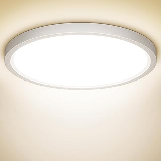 LED Deckenleuchte, 18W 1800LM Superschlanke Deckenlampe 4000K IP44 Wasserfest für Wohnzimmer Bad…