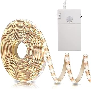LED Strip Bewegungsmelder Batteriebetrieben, 2M 60 LED Lichtband Bewegungssensor Batterie mit 2 M…