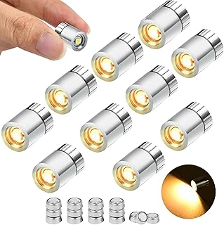 10 Stück Mini LED Lichter für Puppenhäuser, LED Licht Mini mit Batterie, Micro LED Licht zum B…