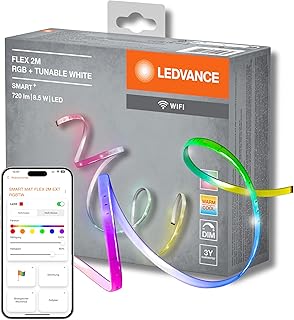 LEDVANCE LED Smartes LED Lichtband mit WiFi Technologie für Innen, 2 Meter Länge, Lichtfarbe ä…