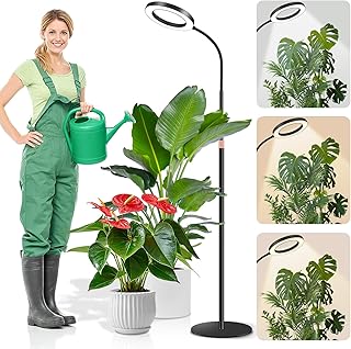 Pflanzenlampe LED Vollspektrum, Grow Lampe für Zimmerpflanzen, Grow Light mit Standfuß, 80 LEDs…