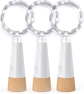 Flaschenlichter mit Korken, USB wiederaufladbares Weinflaschenlicht, batteriebetriebene Gläser, …