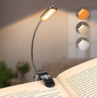 Gritin Leselampe Buch Klemme mit 11 LEDs, LED Buchlampe USB C Wiederaufladbar, 3 Helligkeitstufen…