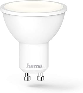 Hama GU10 Wi-Fi LED-Lampe, 4,5W (ohne Hub, dimmbar, gesteuert via Alexa/Google Home/App, 2,4GHz, …