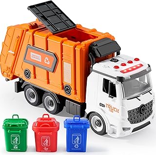 JOYIN Jumbo Take Apart Reibungsbetriebenes Side-Dump-Recycling-Müllwagen-Spielzeug mit Licht und…