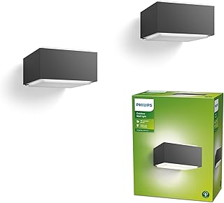 Philips Hedgehog Outdoor Wandleuchte (42 W), wetterfeste Außenleuchte für moderne Lichtakzente,…