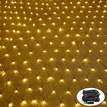 NAIZY LED Lichternetz 6x2m 280LEDs Lichterkettennetz Warmweiß Lichtervorhang mit 8 Modi Stecker …