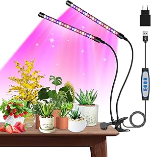 Garpsen Pflanzenlampe Led, Vollspektrum Pflanzenlampe für Zimmerpflanzen, 40 LEDs Pflanzenlicht …