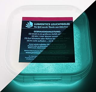 lumentics Gemisch für nachleuchtenden Lichtspeicher – Ergibt 1 Liter im Dunkeln leuchtenden Wass…