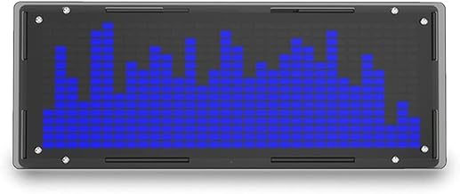 LED-Uhr-Spektrum-Licht, LED-Musikpegel-Lichtspektrum-Analysator, 32-Bit-Stereo-VU-Meter-Anzeige, …