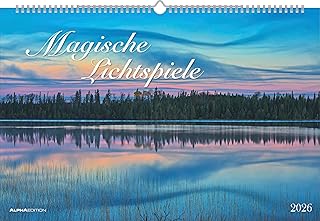 ALPHA EDITION – Magische Lichtspiele 2026 – Bildkalender 49,5×33 cm, Wandkalender mit 12 Mon…