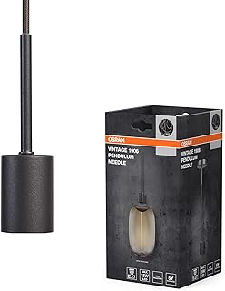 Osram Vintage Pendelleuchte, dunkelgrau, individuelle Lichtszenarien, Edelstahl, ideal für Wohnr…