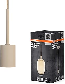 Osram Vintage Pendelleuchte, beige, individuelle Lichtszenarien, Edelstahl, ideal für Wohnräume…