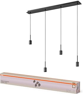 OSRAM Decor Pendelleuchte Needle Linear 4xE27, dunkelgrau, Stahl, individuelle Lichtszenarien, 2m…