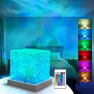LED Sternenhimmel Projektor, Wasserwellen Lampe, Nachtlicht Ocean Lamp Kinder, 16 Farben, 30 Bele…