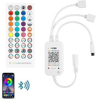 Bluetooth-LED-Musik-Controller mit Intelligenter APP und IR-Fernbedienung, 40 Tasten, Musiksynchr…