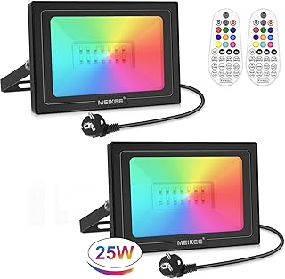 MEIKEE 25W RGB Strahler Mit Fernbedienung 30 Modi 10 Farben Memory-Funktion RGB Fluter IP66 Wasse…