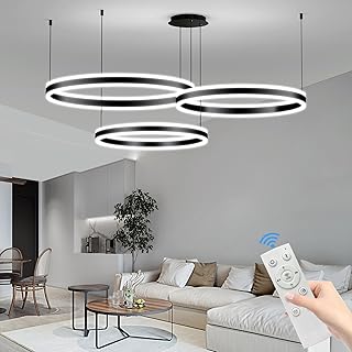 Mikeru 40+60+80cm LED Pendelleuchten Höhenverstellbar, 10%-100% Obere und Untere Zweischichtige …