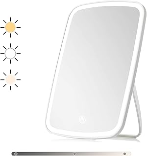 Kosmetikspiegel mit Beleuchtung Wiederaufladbarer, 3 Farblichter Schminkspiegel Mit Beleuchtung, …