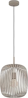 EGLO Hängelampe Romazzina, Esstisch Pendelleuchte 1-flammig, Esszimmerlampe aus Metall in Sandfa…